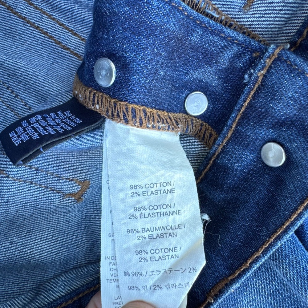 Point Sur Denim California Women High Rise Button Fly Patch Pocket Jeans 25 - Picture 9 of 12